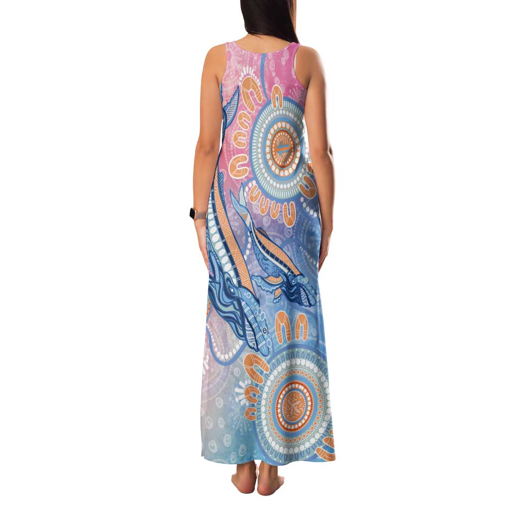 Aussie NAIDOC Week Pastel Tank Maxi Dress Dreaming Whales