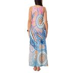Aussie NAIDOC Week Pastel Tank Maxi Dress Dreaming Whales