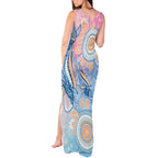 Aussie NAIDOC Week Pastel Tank Maxi Dress Dreaming Whales