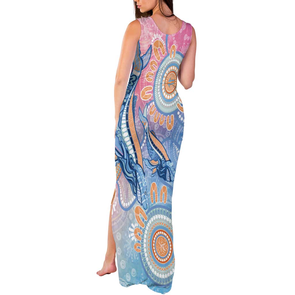 Aussie NAIDOC Week Pastel Tank Maxi Dress Dreaming Whales