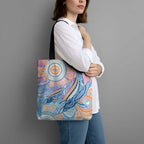 Aussie NAIDOC Week Pastel Tote Bag Dreaming Whales