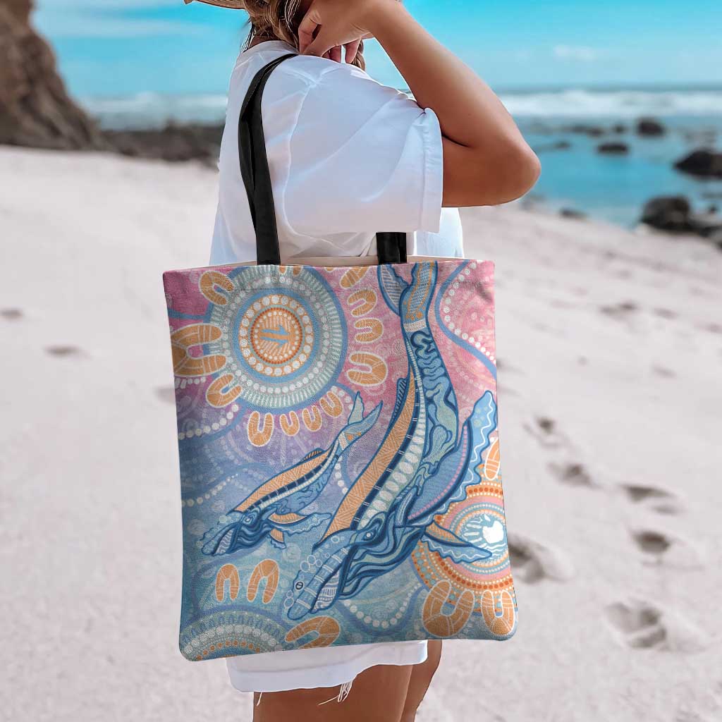 Aussie NAIDOC Week Pastel Tote Bag Dreaming Whales