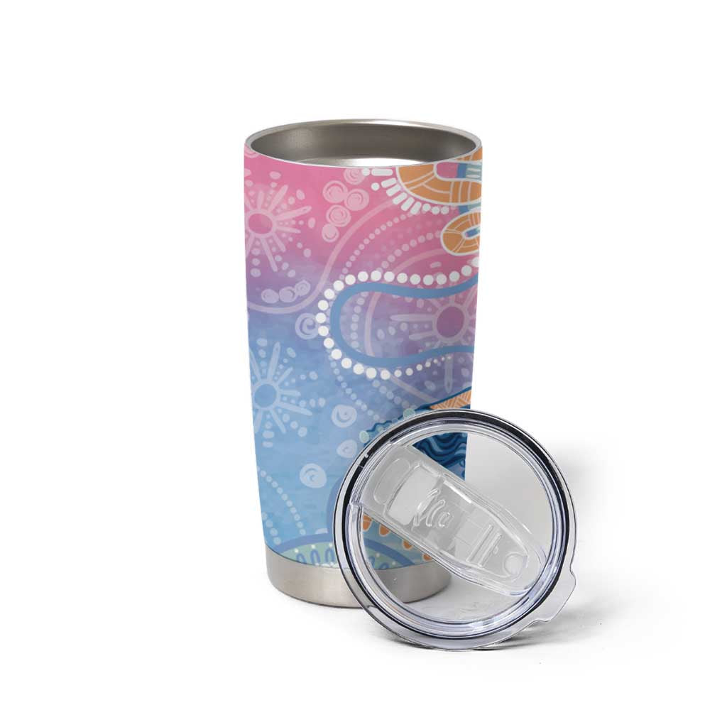 Aussie NAIDOC Week Pastel Tumbler Cup Dreaming Whales