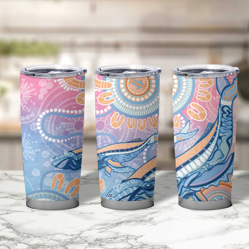 Aussie NAIDOC Week Pastel Tumbler Cup Dreaming Whales