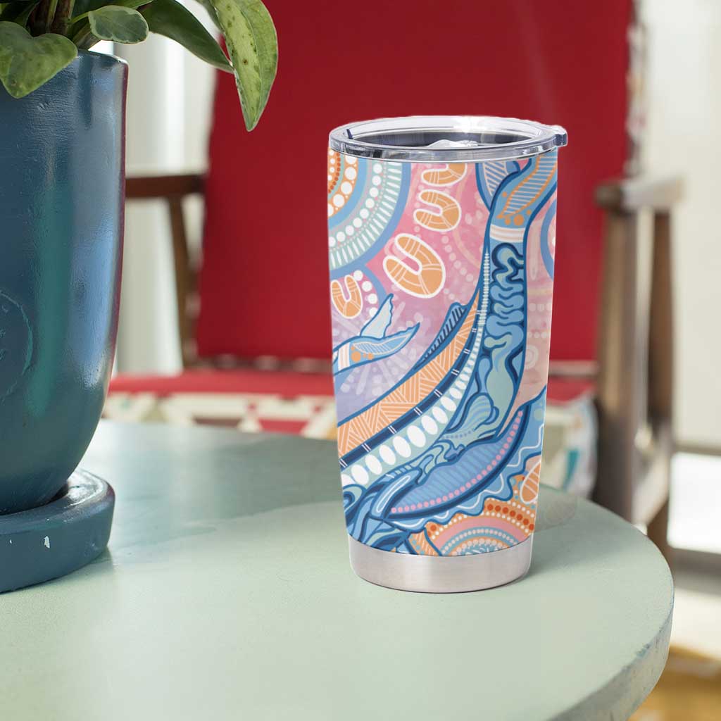 Aussie NAIDOC Week Pastel Tumbler Cup Dreaming Whales