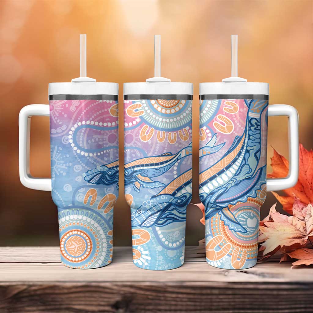Aussie NAIDOC Week Pastel Tumbler With Handle Dreaming Whales