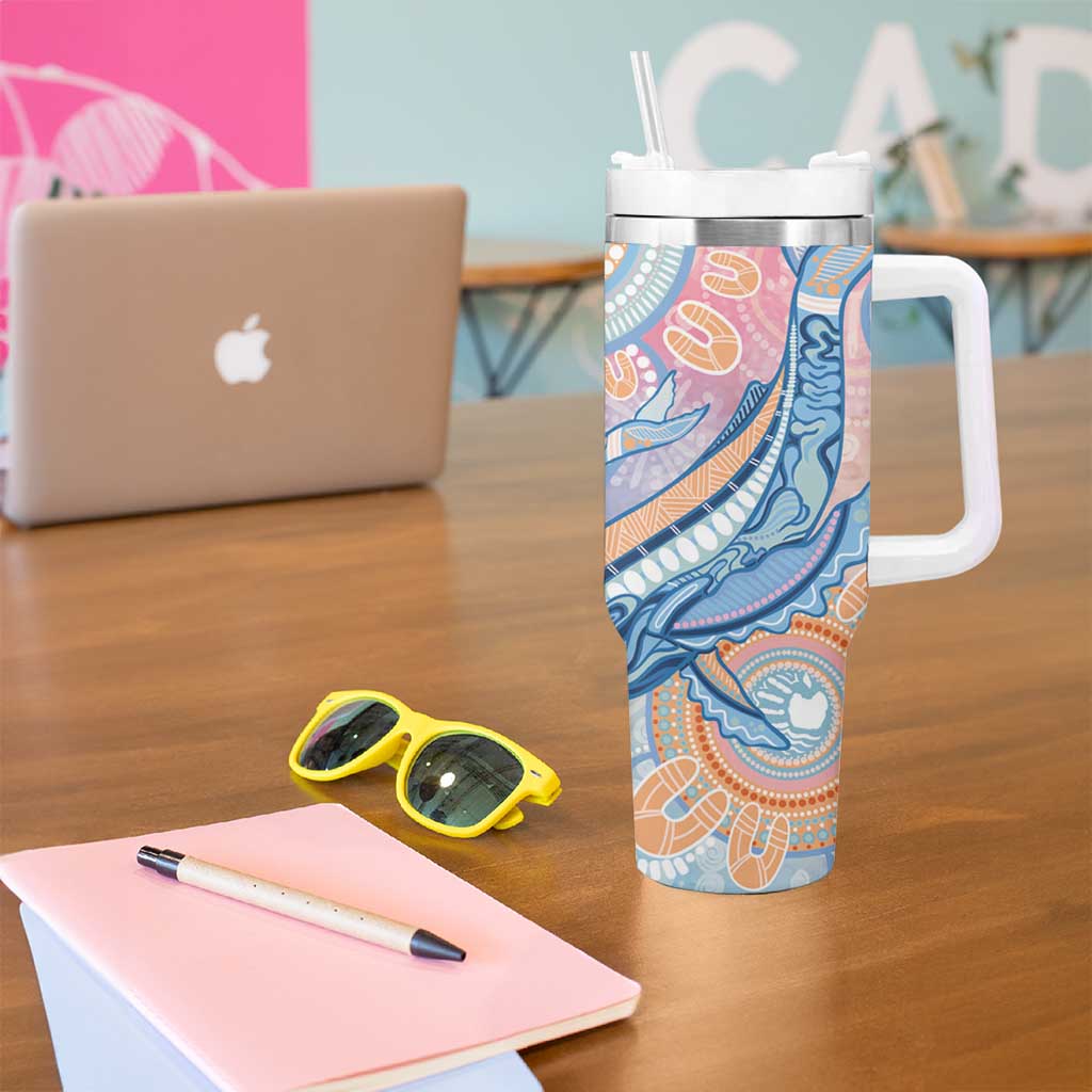 Aussie NAIDOC Week Pastel Tumbler With Handle Dreaming Whales