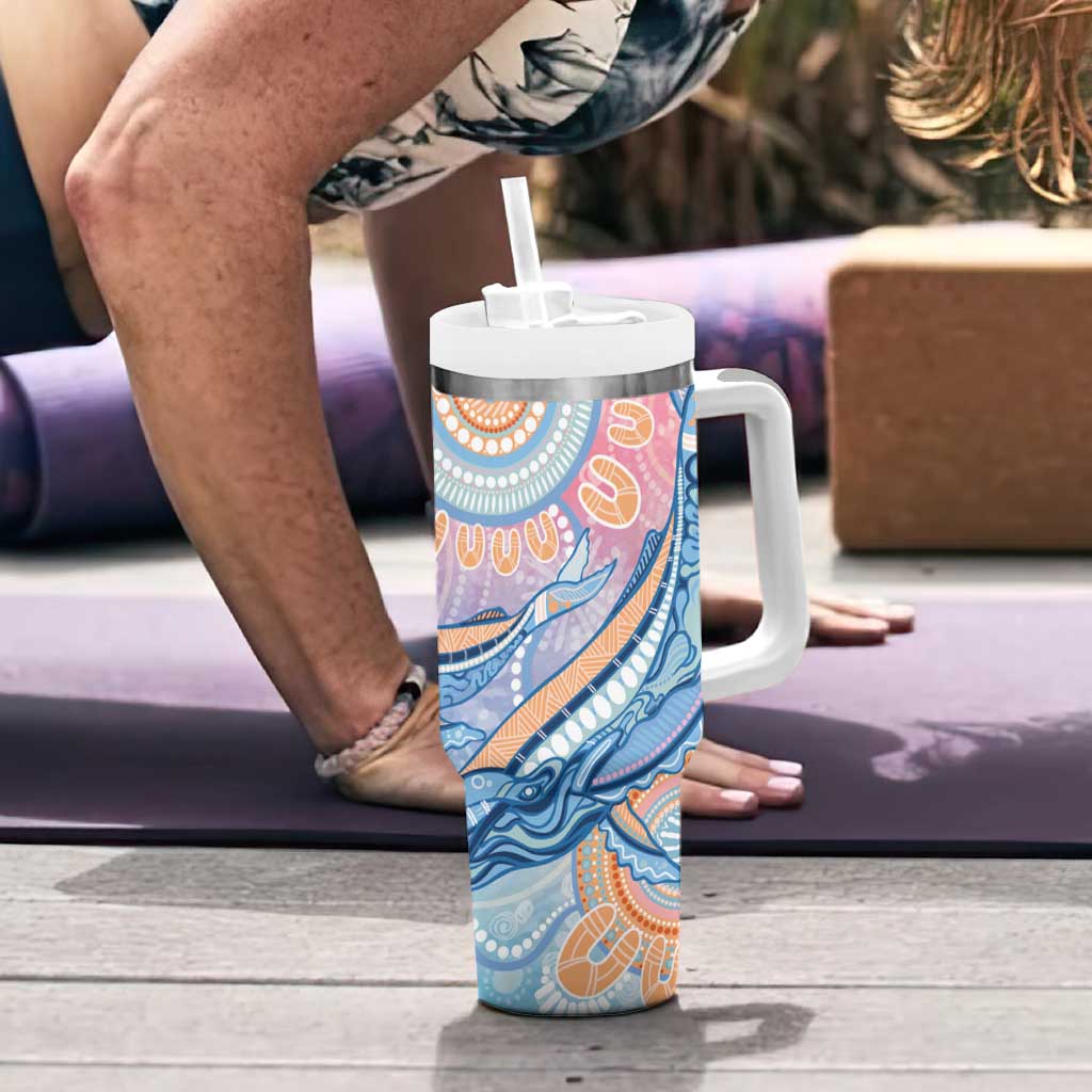 Aussie NAIDOC Week Pastel Tumbler With Handle Dreaming Whales