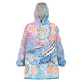 Aussie NAIDOC Week Pastel Wearable Blanket Hoodie Dreaming Whales