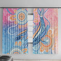 Aussie NAIDOC Week Pastel Window Curtain Dreaming Whales