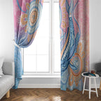 Aussie NAIDOC Week Pastel Window Curtain Dreaming Whales
