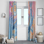 Aussie NAIDOC Week Pastel Window Curtain Dreaming Whales