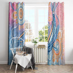 Aussie NAIDOC Week Pastel Window Curtain Dreaming Whales