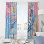 Aussie NAIDOC Week Pastel Window Curtain Dreaming Whales