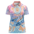 Aussie NAIDOC Week Pastel Women Polo Shirt Dreaming Whales