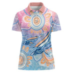 Aussie NAIDOC Week Pastel Women Polo Shirt Dreaming Whales