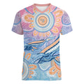 Aussie NAIDOC Week Pastel Women V-Neck T-Shirt Dreaming Whales