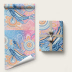 Aussie NAIDOC Week Pastel Wrapping Paper Dreaming Whales
