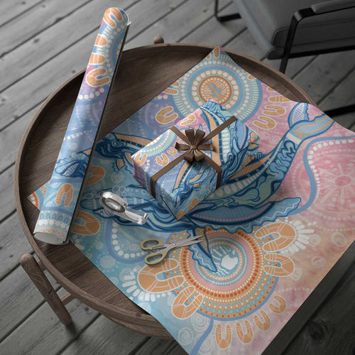 Aussie NAIDOC Week Pastel Wrapping Paper Dreaming Whales