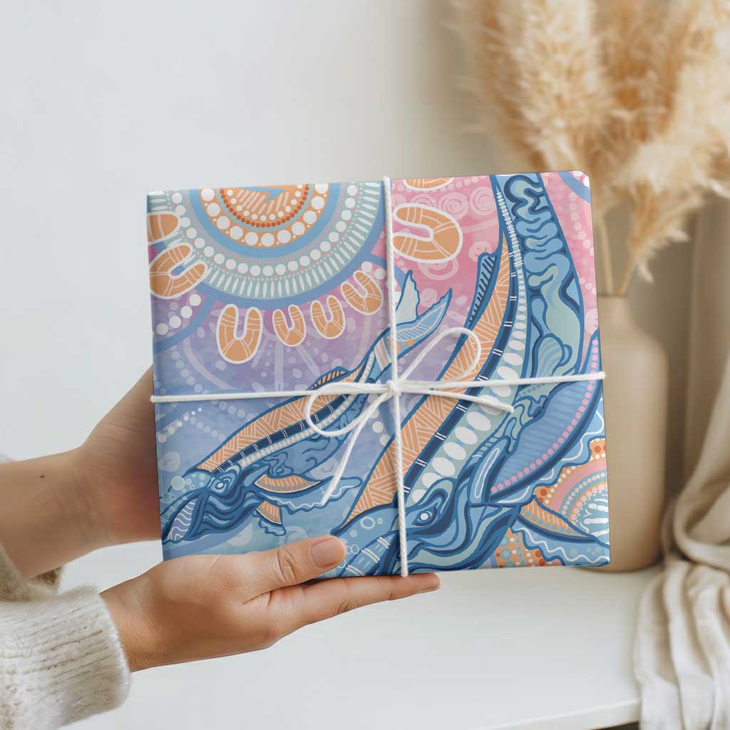 Aussie NAIDOC Week Pastel Wrapping Paper Dreaming Whales