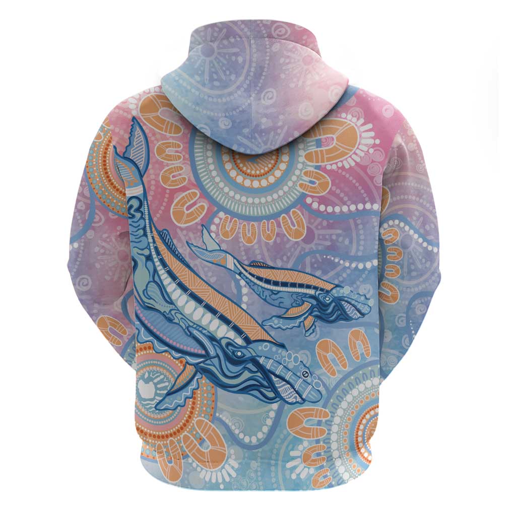 Aussie NAIDOC Week Pastel Zip Hoodie Dreaming Whales