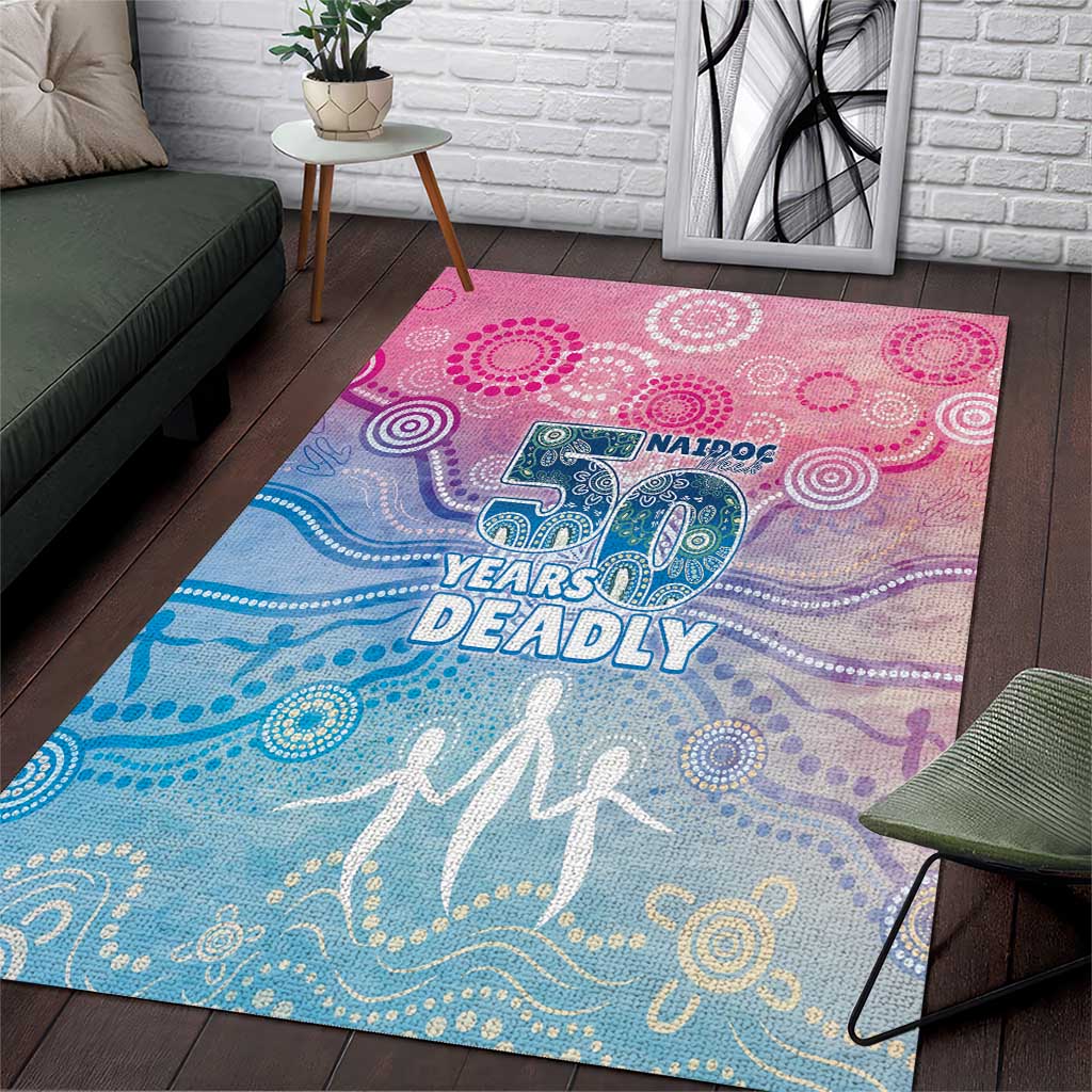 Australia NAIDOC Week 2026 50 Years Deadly Area Rug Celestial Glows