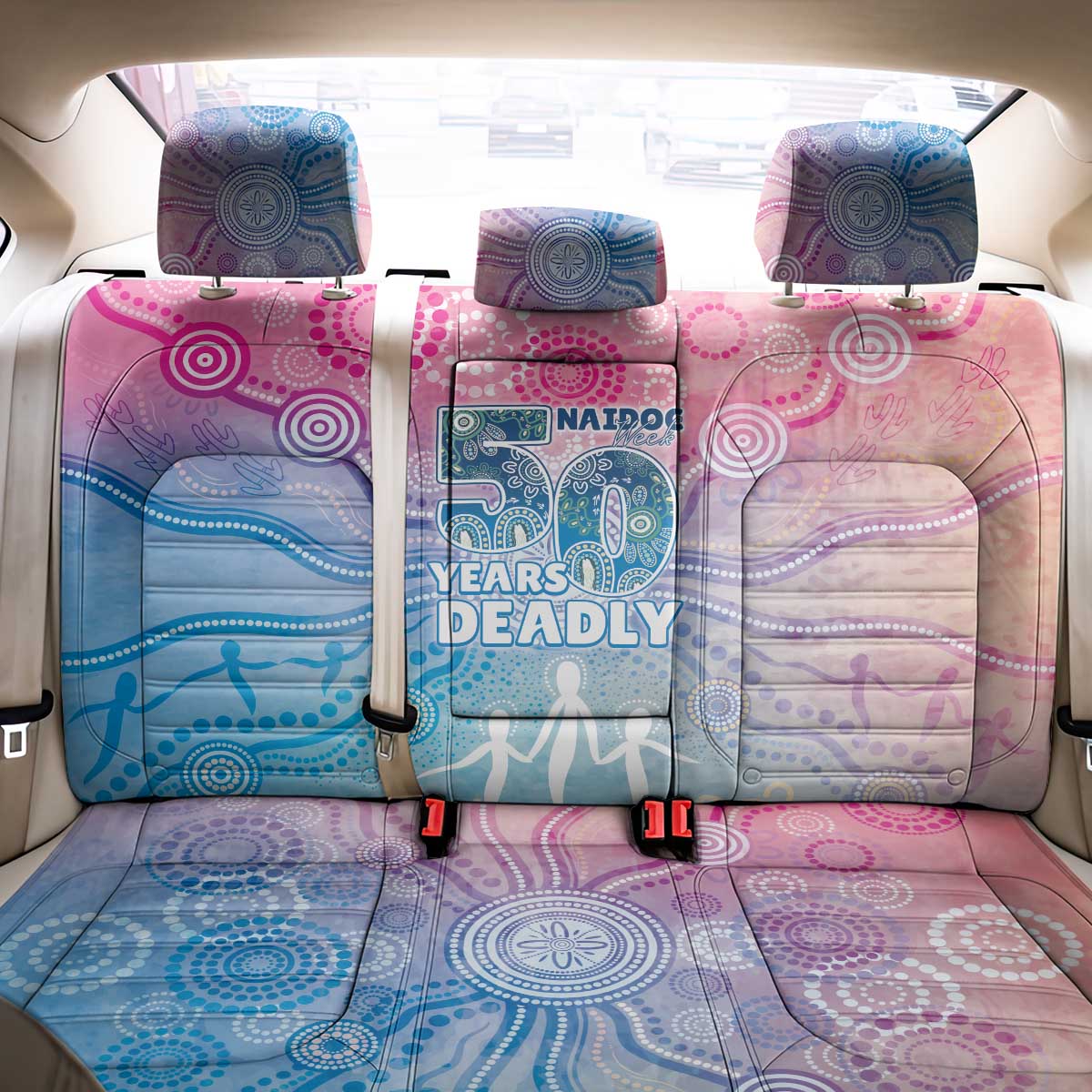 Australia NAIDOC Week 2026 50 Years Deadly Back Car Seat Cover Celestial Glows