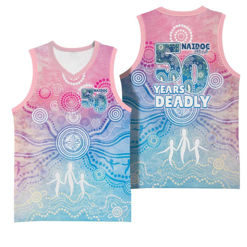 Australia NAIDOC Week 2026 50 Years Deadly Basketball Jersey Celestial Glows
