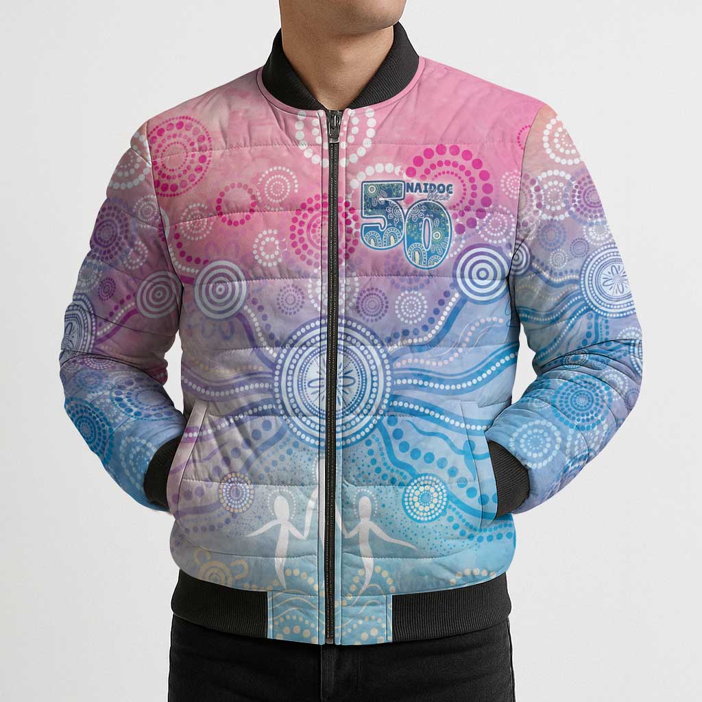Australia NAIDOC Week 2026 50 Years Deadly Bomber Puffer Jacket Celestial Glows