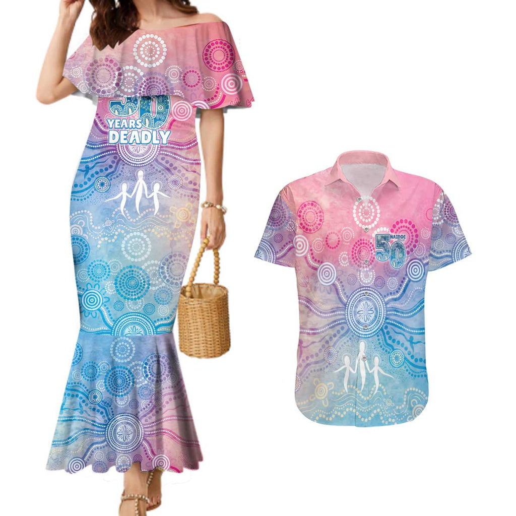Australia NAIDOC Week 2026 50 Years Deadly Couples Matching Mermaid Dress and Hawaiian Shirt Celestial Glows