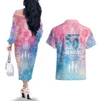 Australia NAIDOC Week 2026 50 Years Deadly Couples Matching Off The Shoulder Long Sleeve Dress and Hawaiian Shirt Celestial Glows
