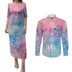 Australia NAIDOC Week 2026 50 Years Deadly Couples Matching Puletasi and Long Sleeve Button Shirt Celestial Glows