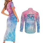 Australia NAIDOC Week 2026 50 Years Deadly Couples Matching Short Sleeve Bodycon Dress and Long Sleeve Button Shirt Celestial Glows