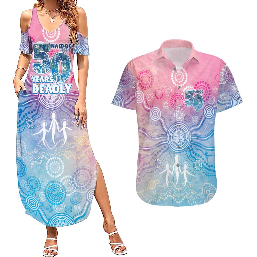 Australia NAIDOC Week 2026 50 Years Deadly Couples Matching Summer Maxi Dress and Hawaiian Shirt Celestial Glows