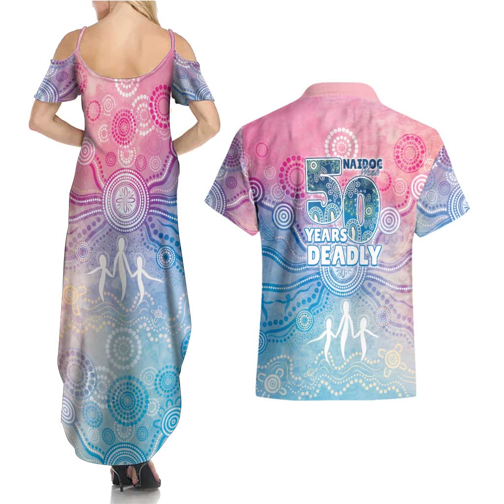 Australia NAIDOC Week 2026 50 Years Deadly Couples Matching Summer Maxi Dress and Hawaiian Shirt Celestial Glows