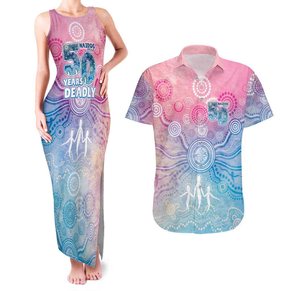 Australia NAIDOC Week 2026 50 Years Deadly Couples Matching Tank Maxi Dress and Hawaiian Shirt Celestial Glows