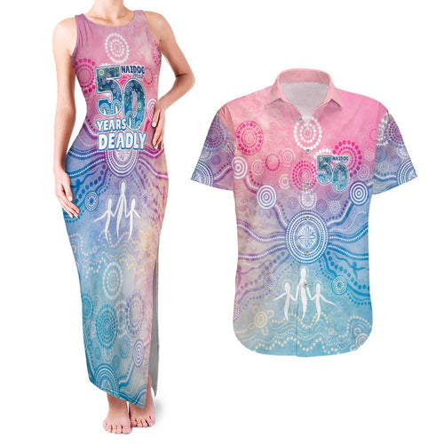 Australia NAIDOC Week 2026 50 Years Deadly Couples Matching Tank Maxi Dress and Hawaiian Shirt Celestial Glows