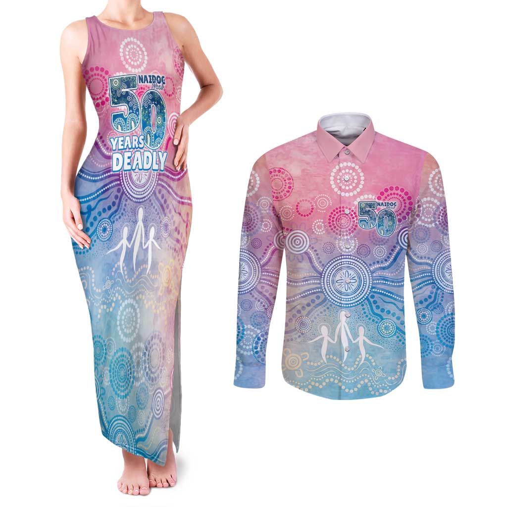 Australia NAIDOC Week 2026 50 Years Deadly Couples Matching Tank Maxi Dress and Long Sleeve Button Shirt Celestial Glows