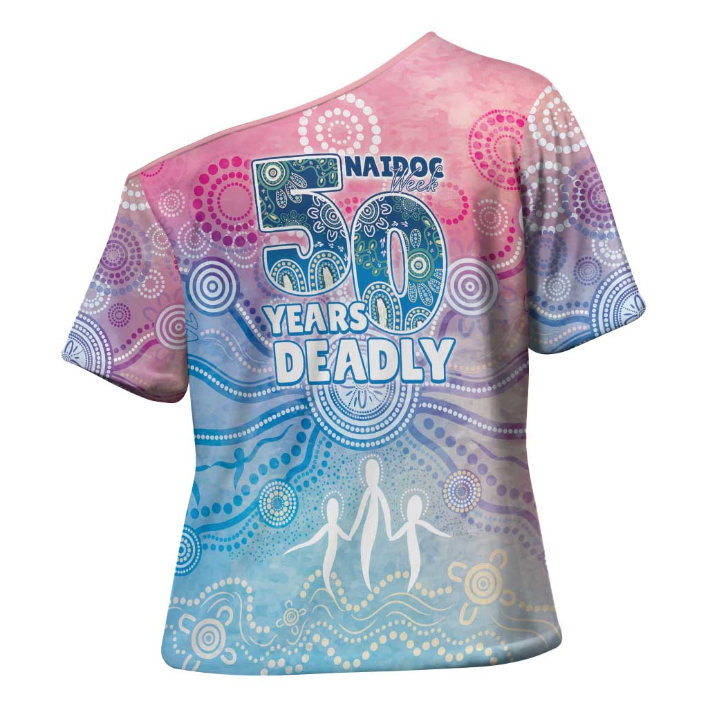 Australia NAIDOC Week 2026 50 Years Deadly Cross Shoulder Shirt Celestial Glows