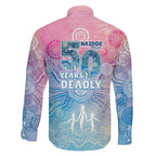 Australia NAIDOC Week 2026 50 Years Deadly Family Matching Off Shoulder Maxi Dress and Hawaiian Shirt Celestial Glows