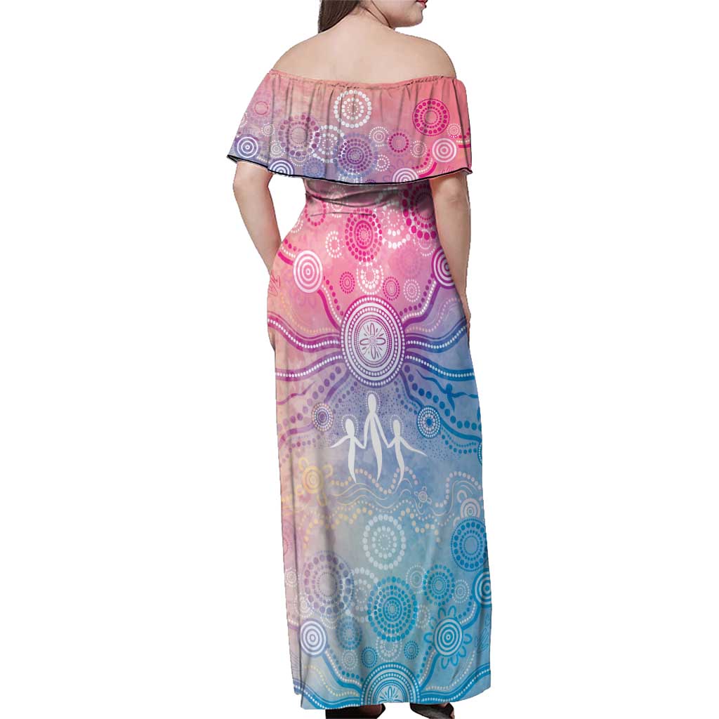 Australia NAIDOC Week 2026 50 Years Deadly Family Matching Off Shoulder Maxi Dress and Hawaiian Shirt Celestial Glows