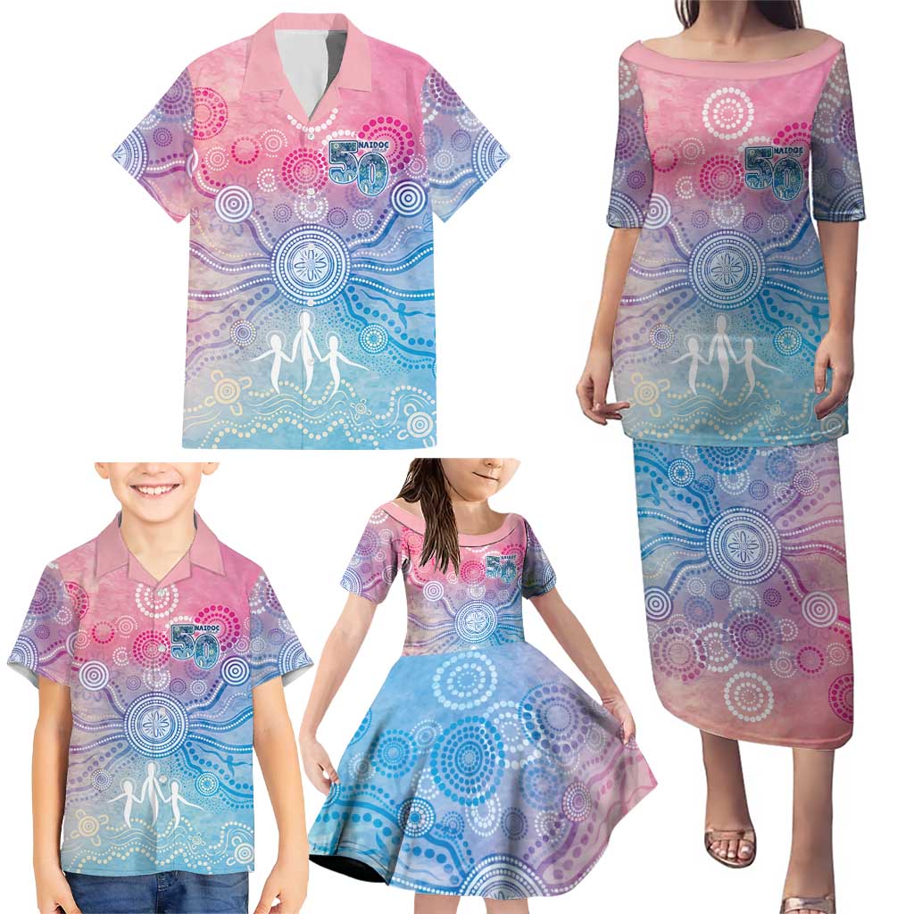 Australia NAIDOC Week 2026 50 Years Deadly Family Matching Puletasi and Hawaiian Shirt Celestial Glows