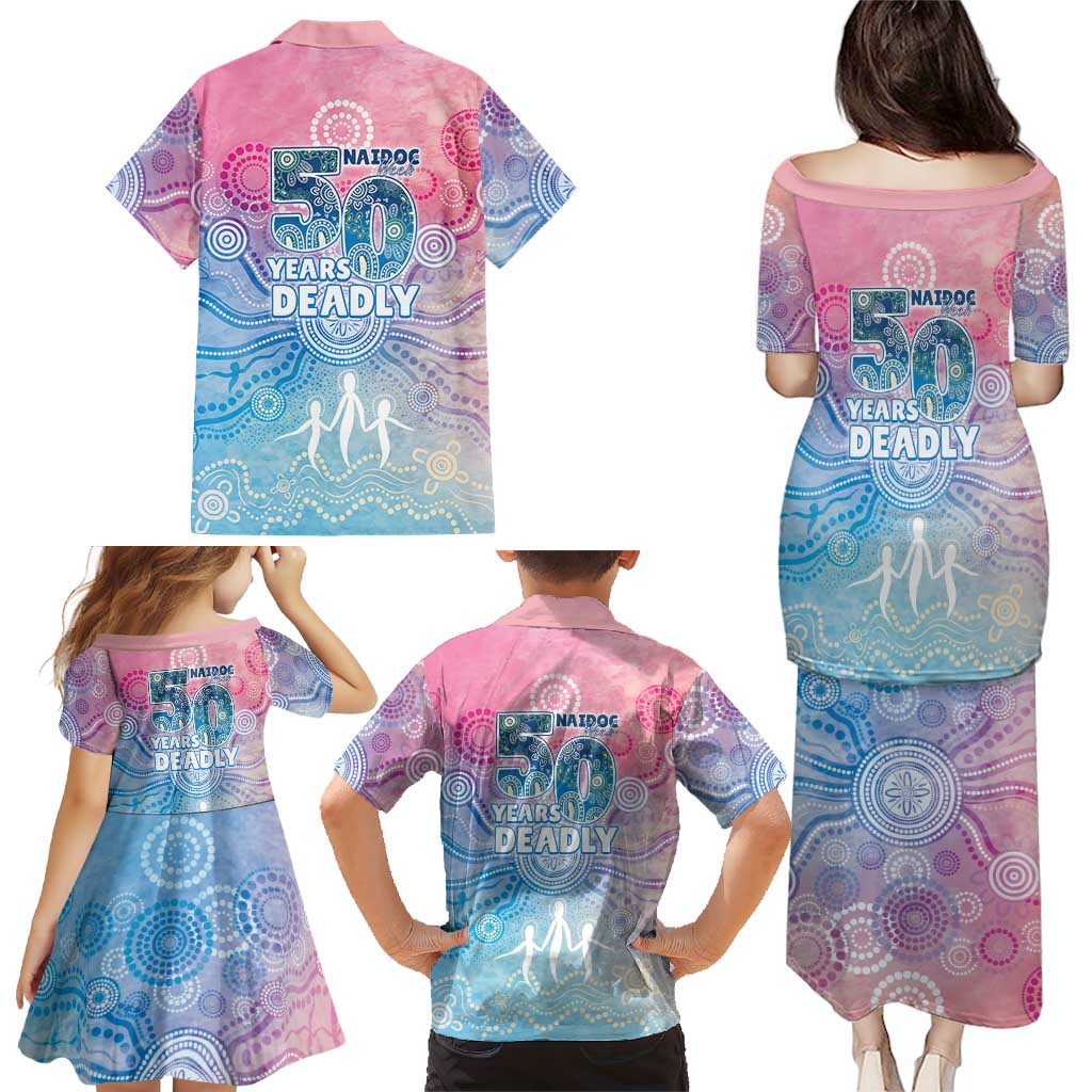 Australia NAIDOC Week 2026 50 Years Deadly Family Matching Puletasi and Hawaiian Shirt Celestial Glows