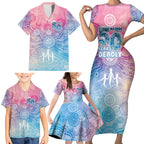 Australia NAIDOC Week 2026 50 Years Deadly Family Matching Short Sleeve Bodycon Dress and Hawaiian Shirt Celestial Glows