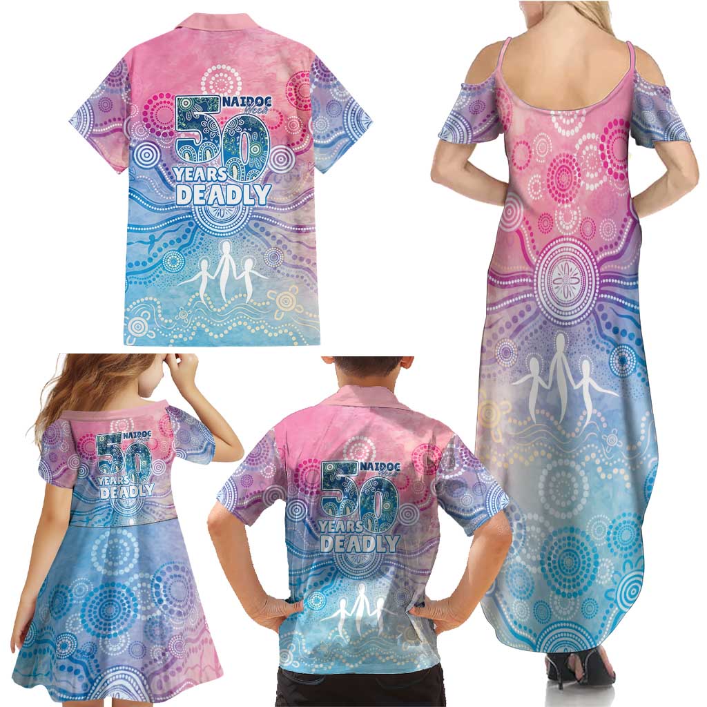 Australia NAIDOC Week 2026 50 Years Deadly Family Matching Summer Maxi Dress and Hawaiian Shirt Celestial Glows