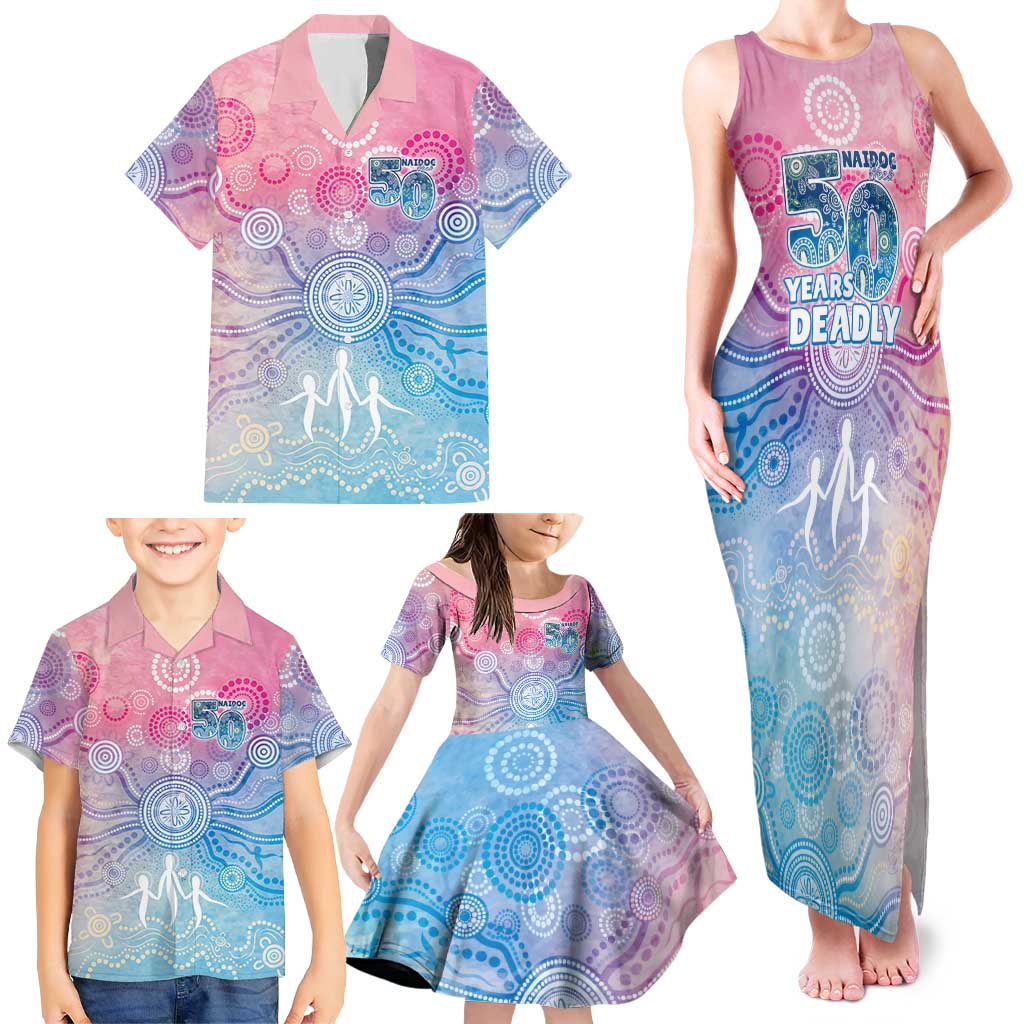 Australia NAIDOC Week 2026 50 Years Deadly Family Matching Tank Maxi Dress and Hawaiian Shirt Celestial Glows
