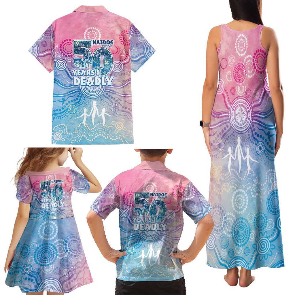 Australia NAIDOC Week 2026 50 Years Deadly Family Matching Tank Maxi Dress and Hawaiian Shirt Celestial Glows