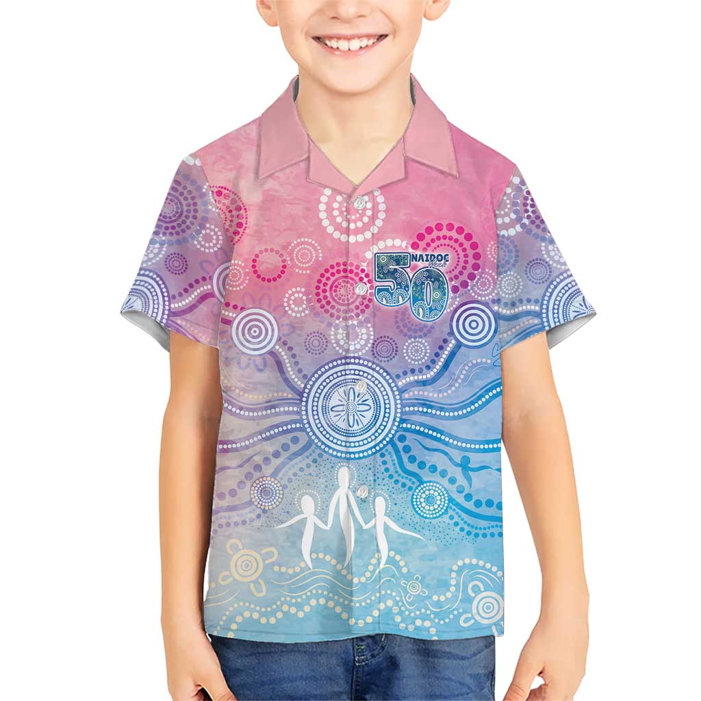 Australia NAIDOC Week 2026 50 Years Deadly Kid Hawaiian Shirt Celestial Glows