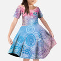 Australia NAIDOC Week 2026 50 Years Deadly Kid Short Sleeve Dress Celestial Glows