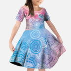 Australia NAIDOC Week 2026 50 Years Deadly Kid Short Sleeve Dress Celestial Glows